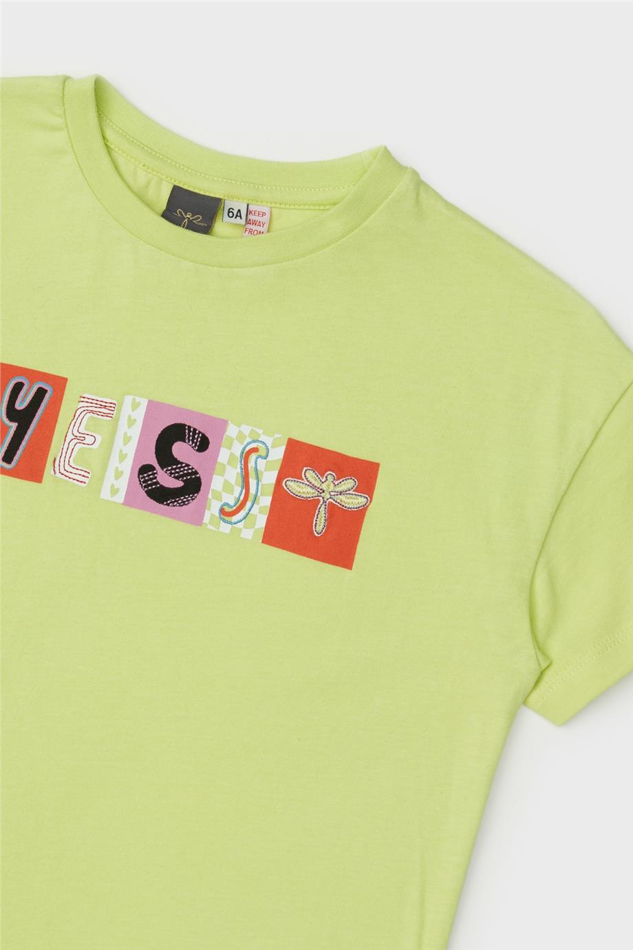 Tyess Kız Çocuk Yeşil T-Shirt