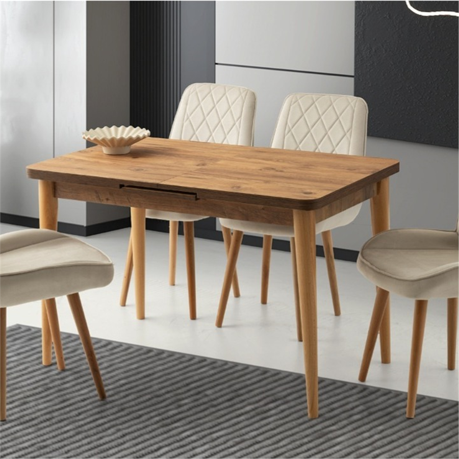 120+30*70 SİLVA DİŞ BUDAK MASA + 4 FULYA SANDALYE TAKIMI