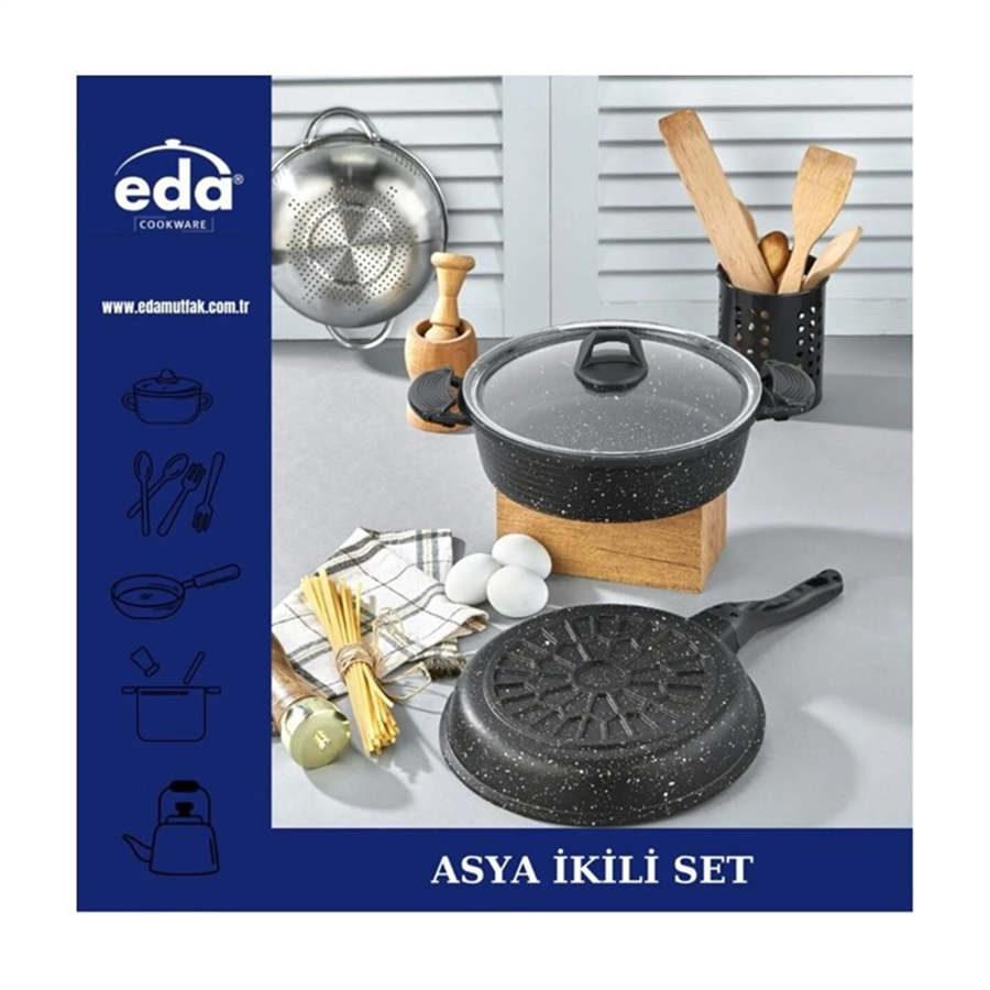 EDA ASYA 2 Lİ TENCERE TAVA SETİ