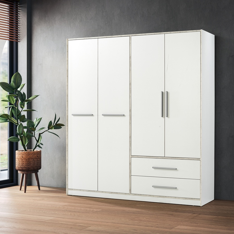 KRİSTAL 4 KAPILI DOLAP