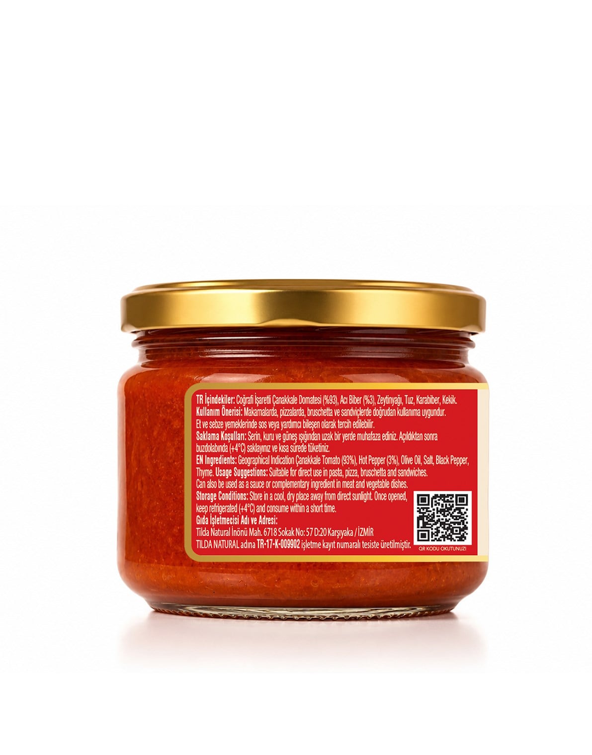 Çanakkale Domatesli Arrabbiata Sos – 300 g