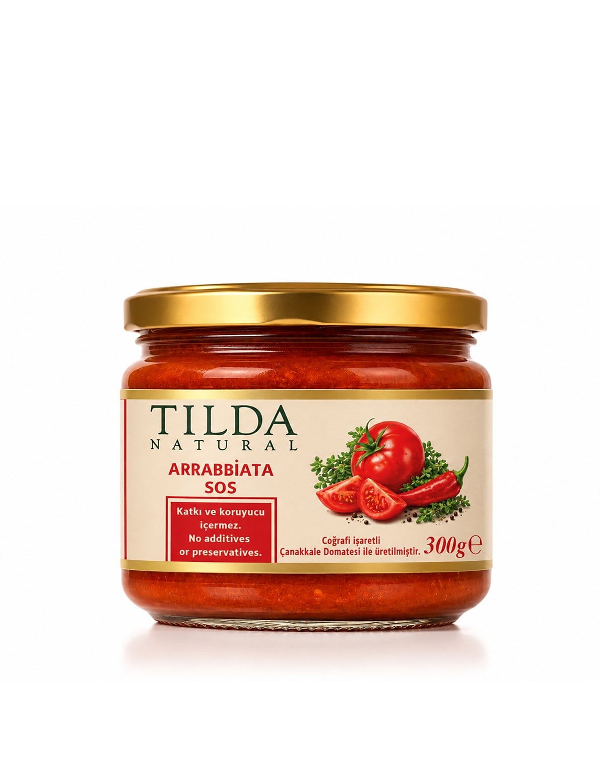 Çanakkale Domatesli Arrabbiata Sos – 300 g