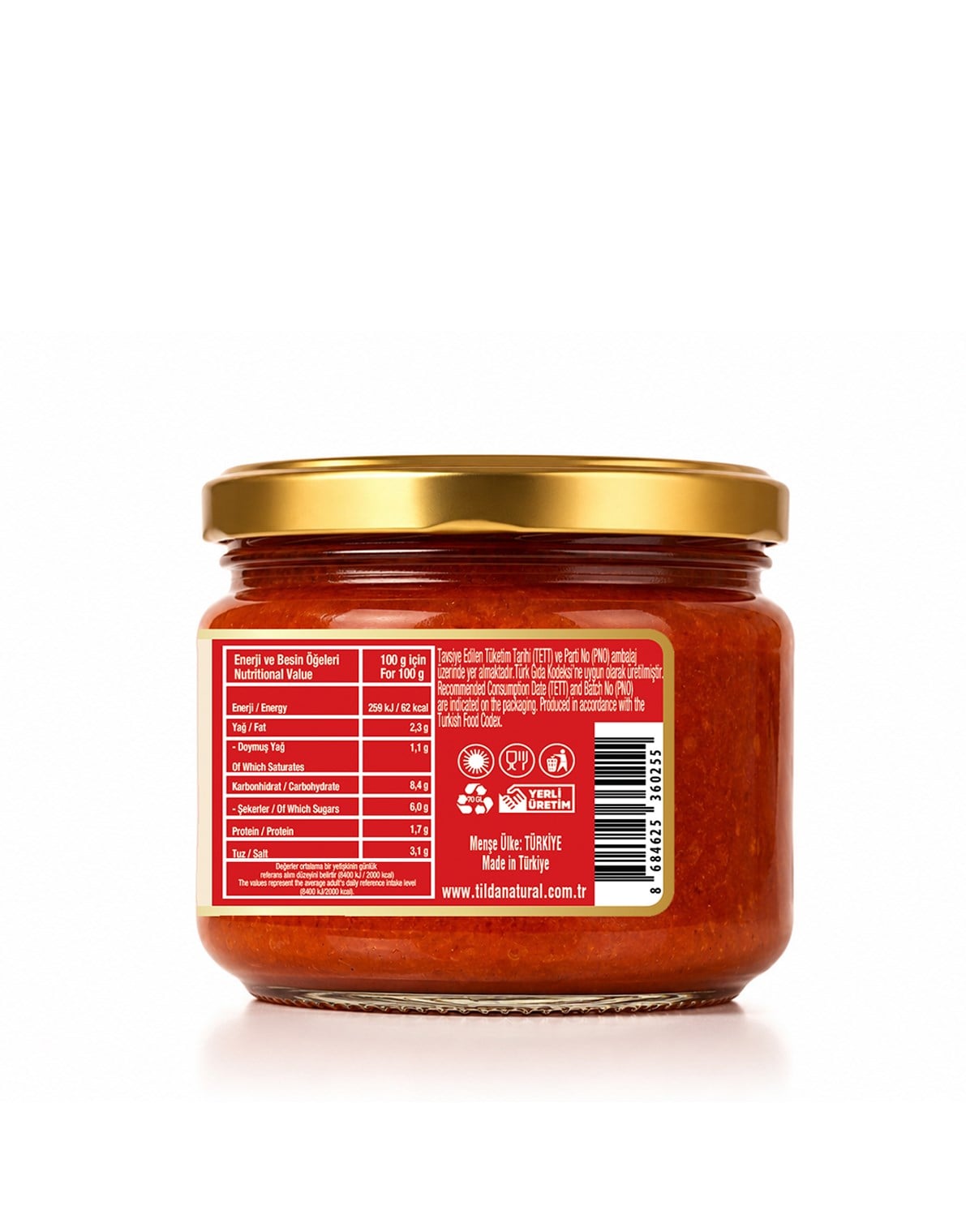 Çanakkale Domatesli Arrabbiata Sos – 300 g
