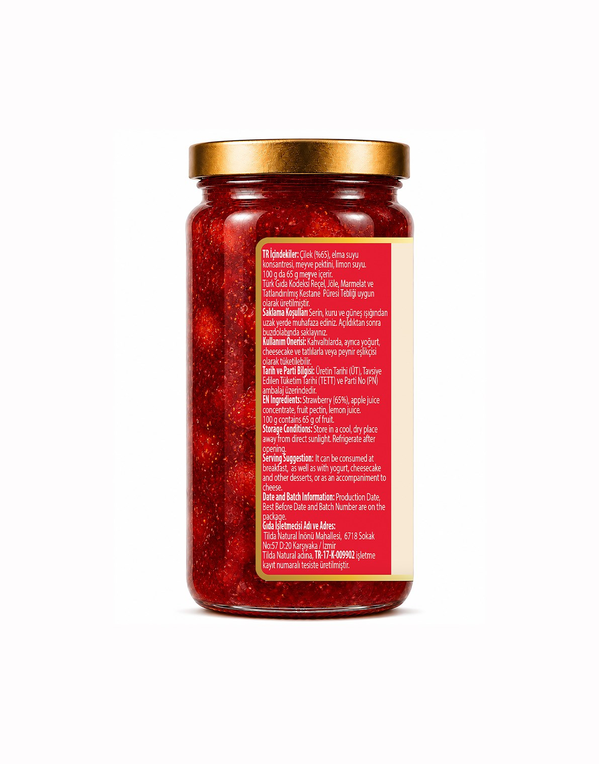Tilda Çilek Reçeli 290 G