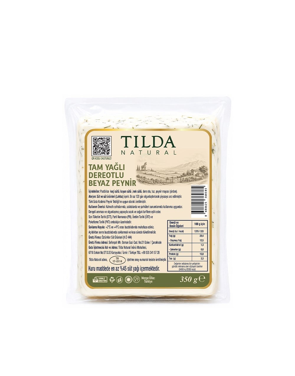 Tilda  Dereotlu Beyaz Peynir 350 G