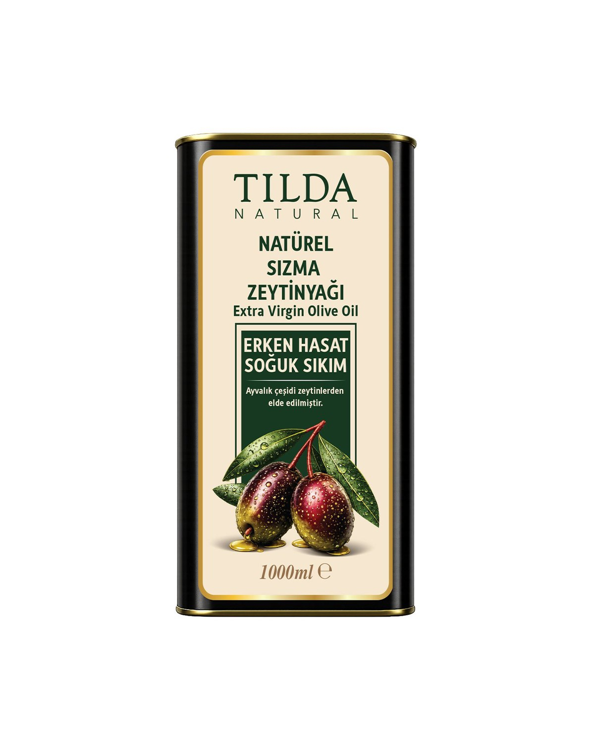 Tilda Erken Hasat Soğuk Sıkım Zeytinyağı Tnk 1000 Ml
