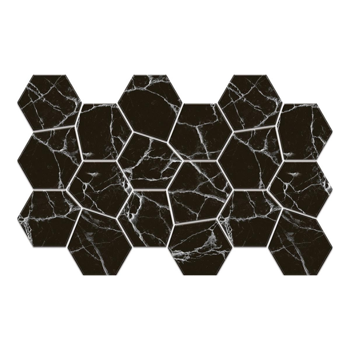 Betsan Hexa Mega Air Black Marble Dekor Mozaik