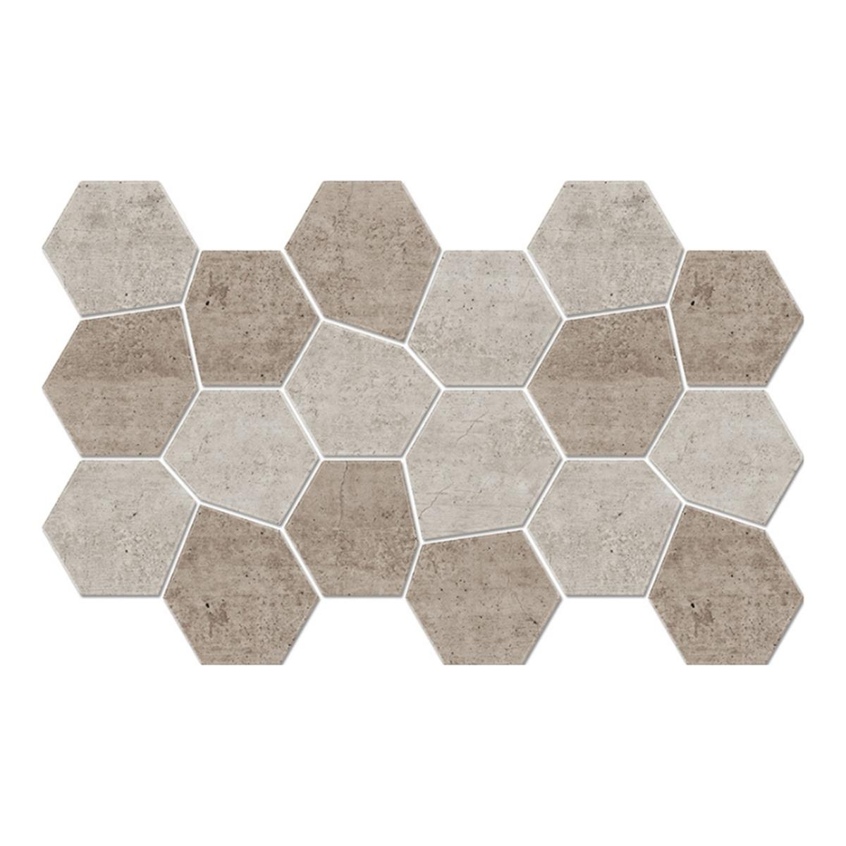 Betsan Hexa Mega Air Concrete Taupe Blend Light Dekor Mozaik
