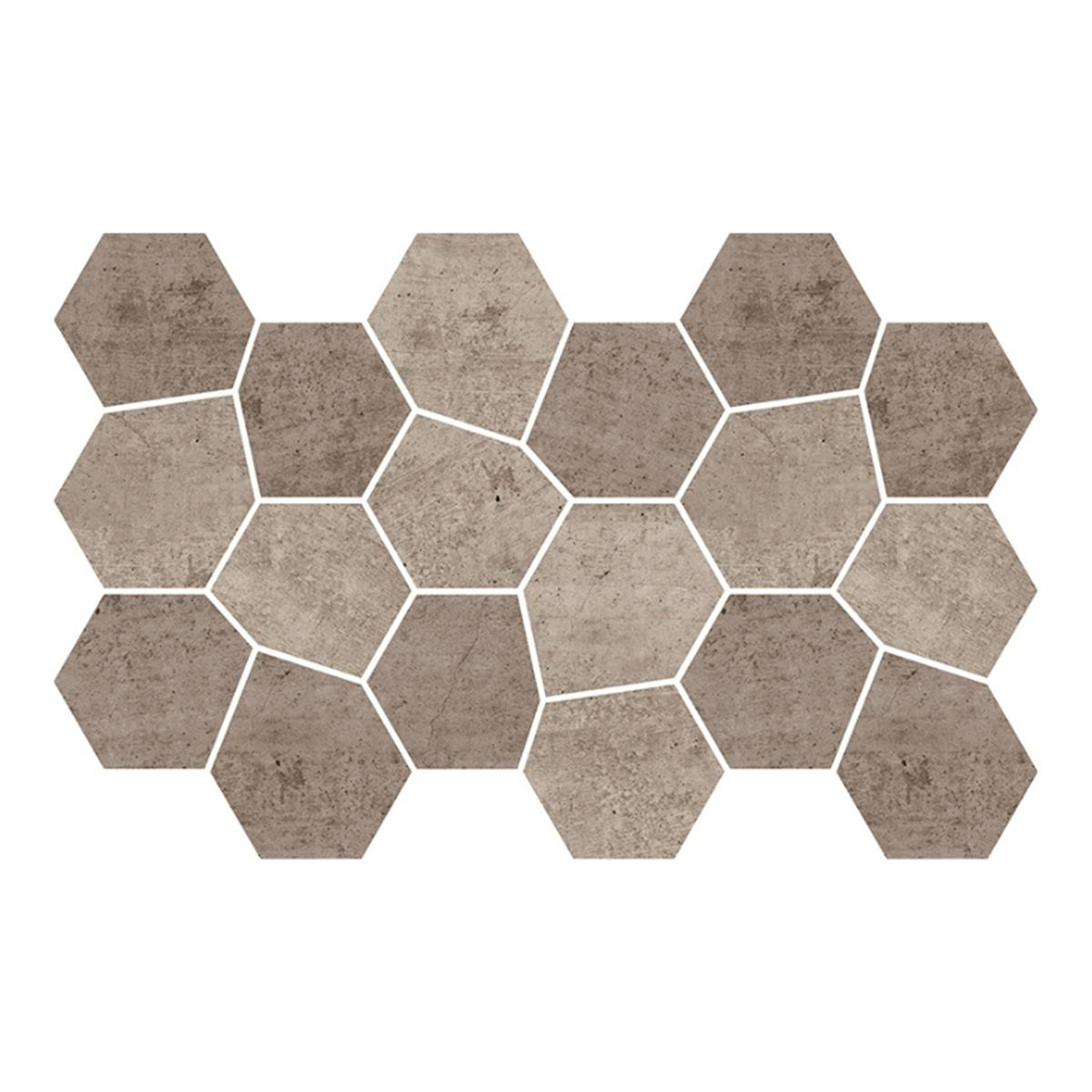 Betsan Hexa Mega Air Concrete Taupe Blend Dark Dekor Mozaik