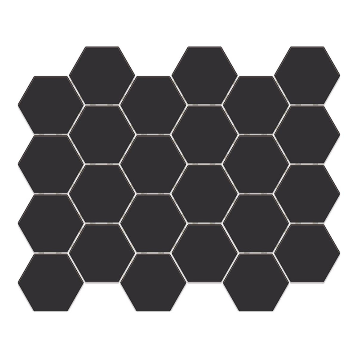 Betsan Hexa Mega Neostone Black 77x88 mm Dekor Mozaik