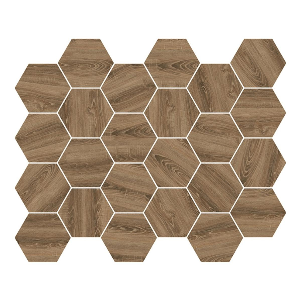 Betsan Hexa Mega Wood Capri Dark 77x88 mm Dekor Mozaik