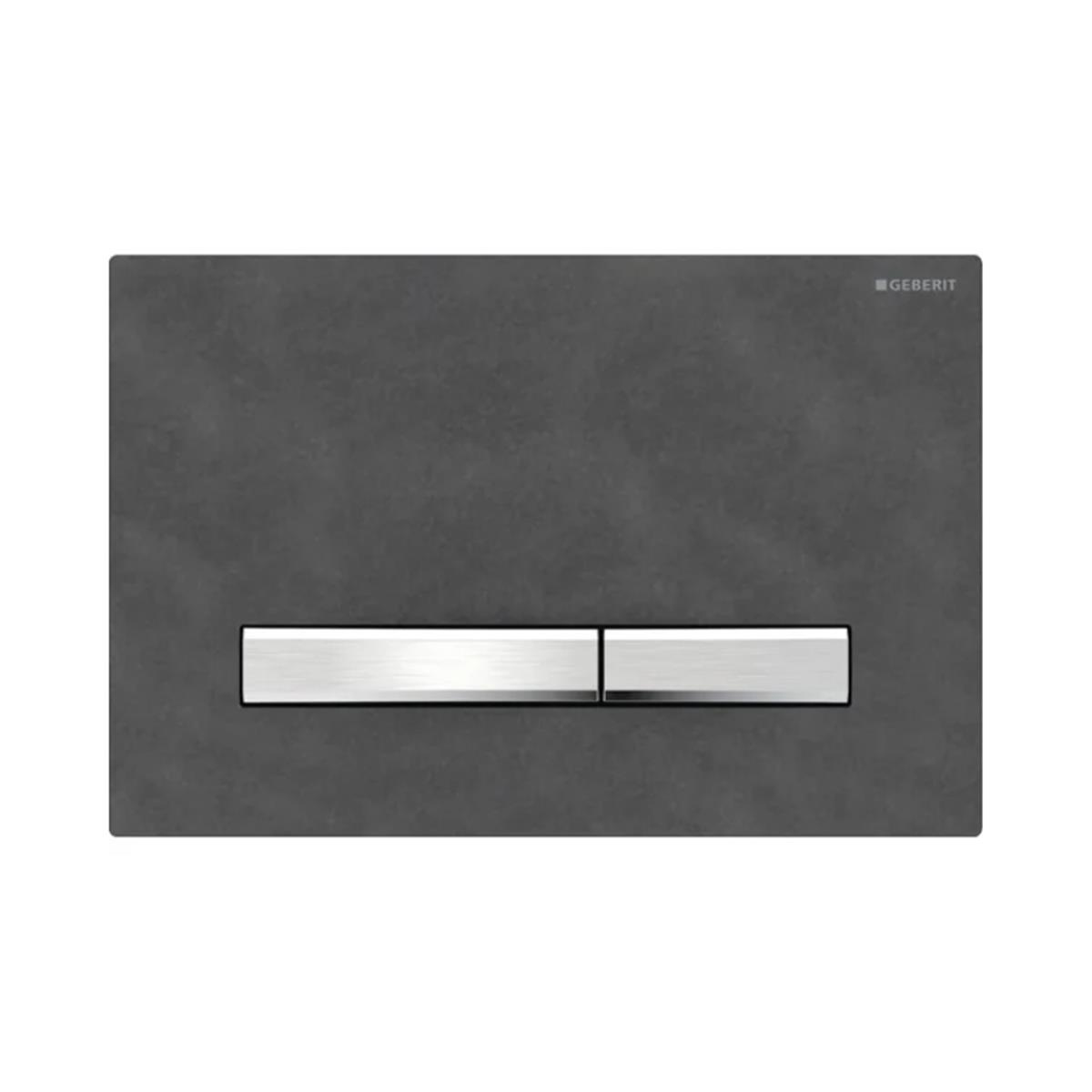Geberit Kumanda Kapağı Sigma50 - Çift Basmalı - Arduvaz / Krom