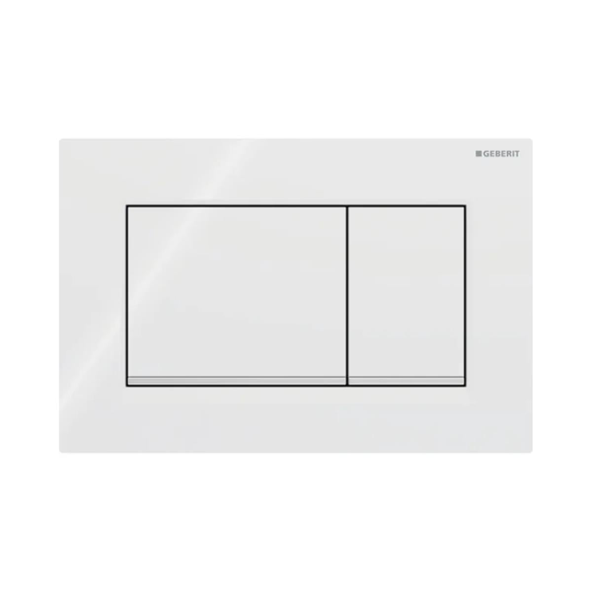 Geberit Kumanda Kapağı Sigma30 - Çift Basmalı - Beyaz / Parlak / Beyaz