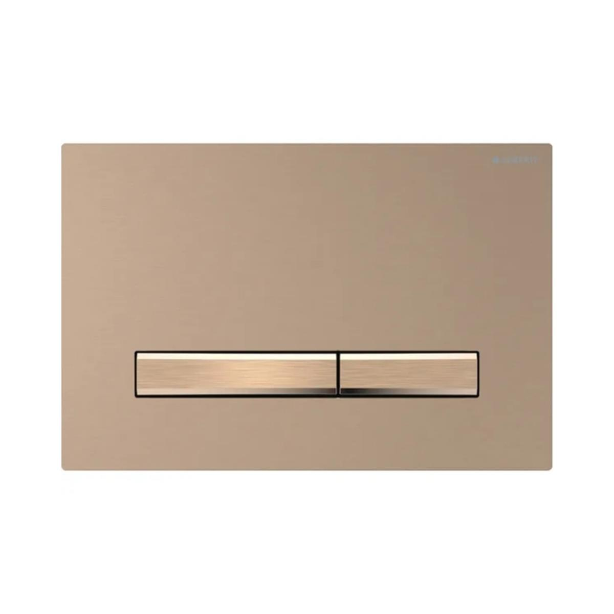 Geberit Kumanda Kapağı Sigma50 - Çift Basmalı - Bronz/Bronz