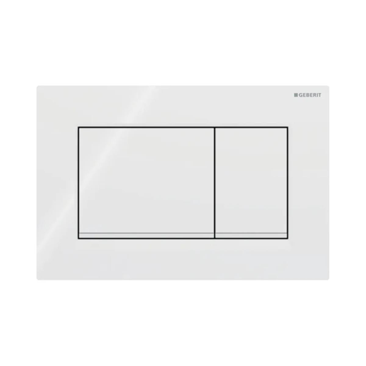 Geberit Kumanda Kapağı Sigma30 - Çift Basmalı - Beyaz / Mat Beyaz / Beyaz