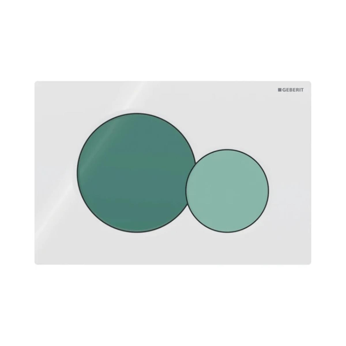 Geberit Kumanda Kapağı Sigma 01 - Çift Basmalı - Koyu Yeşil / Açık Yeşil