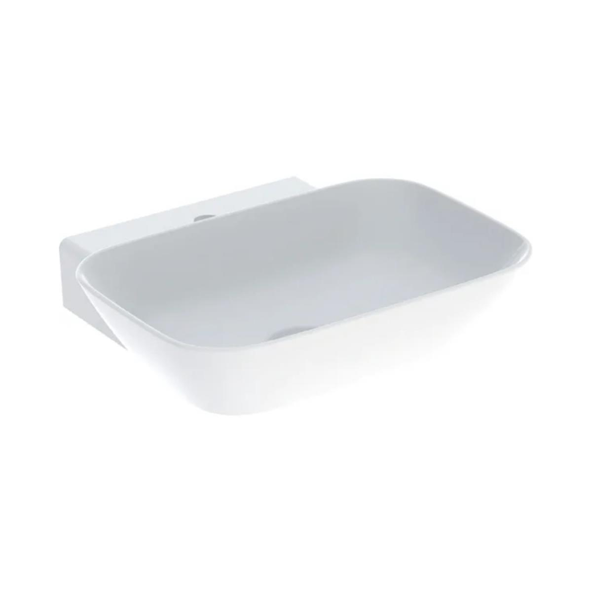 Geberit ONE Çanak Lavabo, Dikey Çıkışlı, 50x42.5 cm, Batarya Delikli, KeraTect