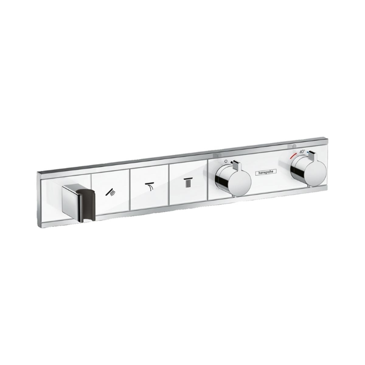 RainSelect Termostat ankastre montaj, 3 çıkış için Beyaz/Krom