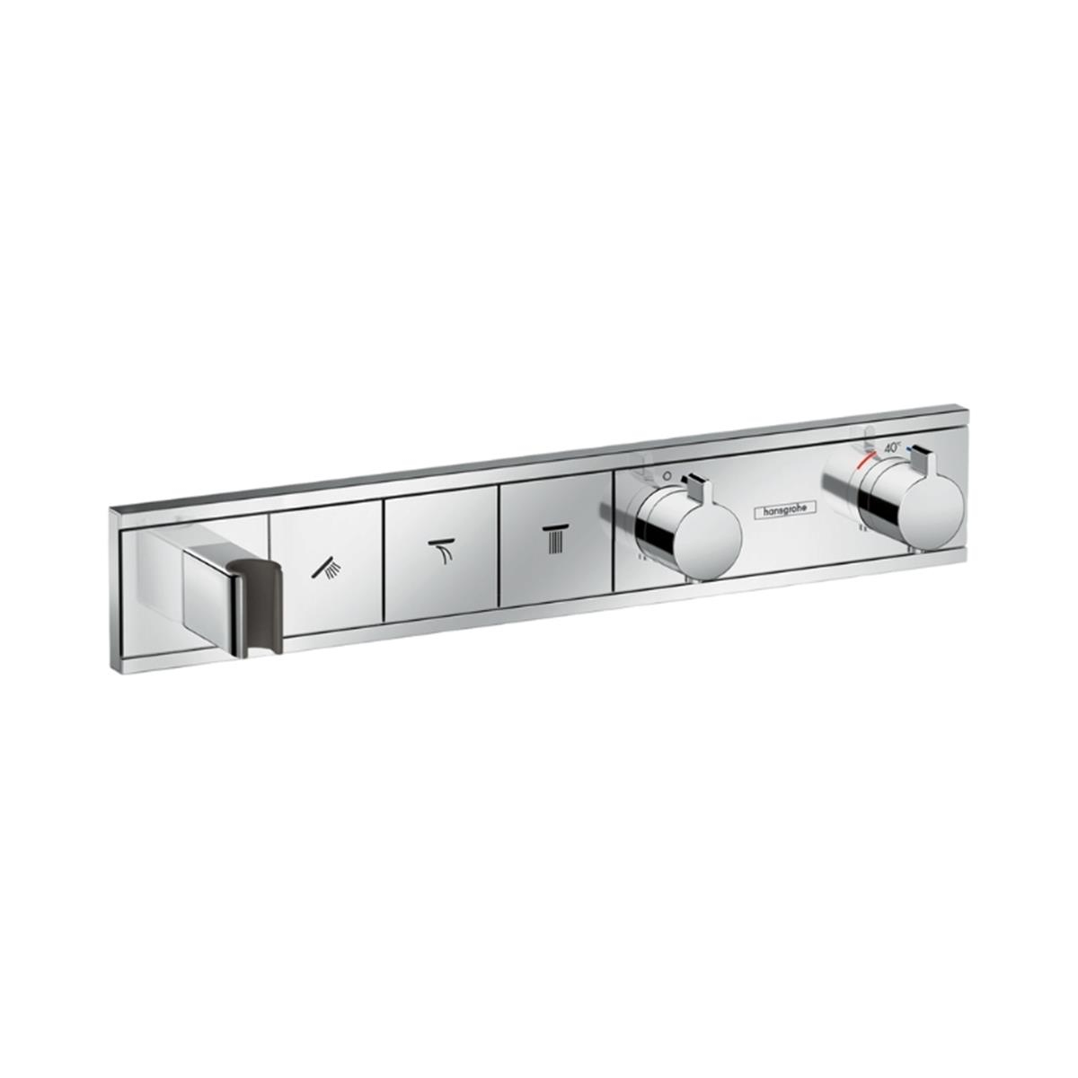 RainSelect Termostat ankastre montaj, 3 çıkış için Krom