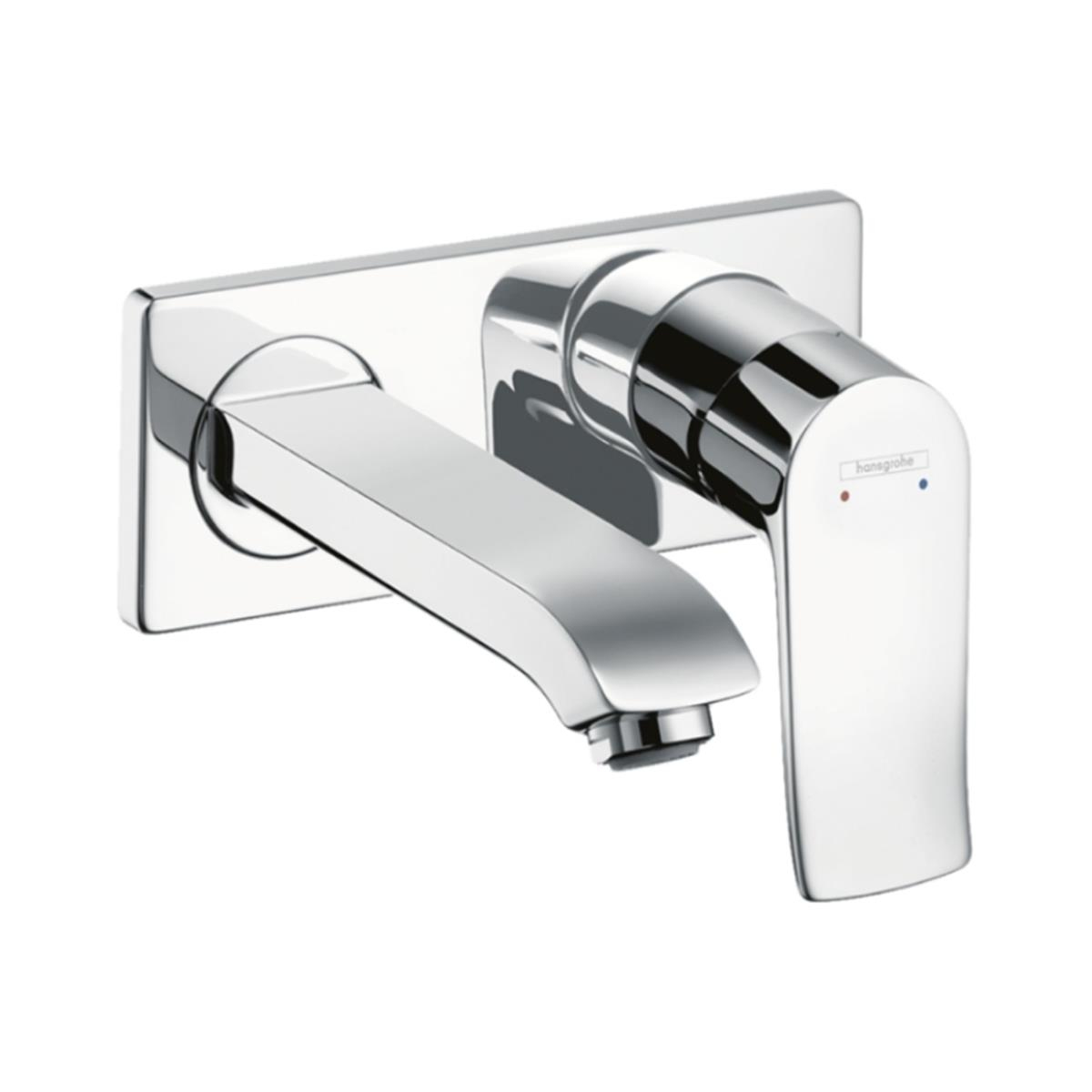 Hansgrohe Metris Tek Kollu Lavabo Bataryası Ankastre Duvara Monte 16,5 cm Gaga ile