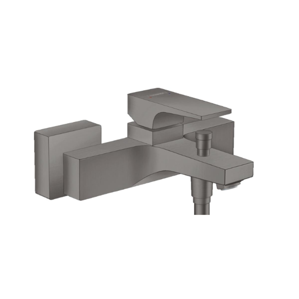 Hansgrohe Metropol Tek kollu banyo Bataryası aplike, çubuk volan ile Mat Siyah
