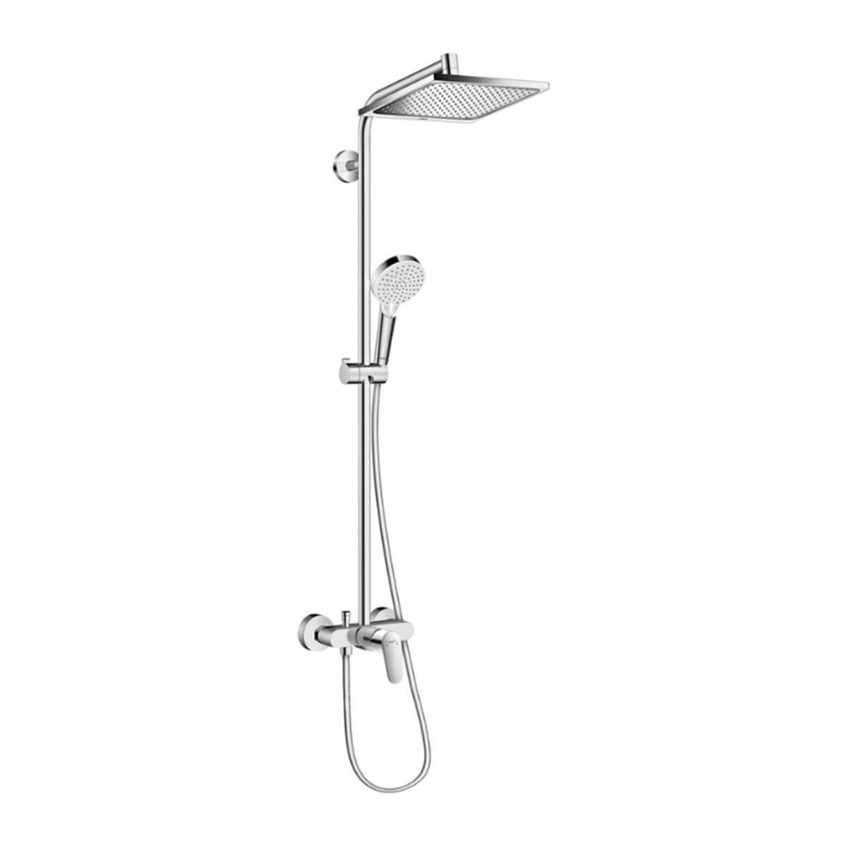 Hansgrohe Crometta E Duş Kolonu 240 1 jet, Tek Kollu batarya İle Krom
