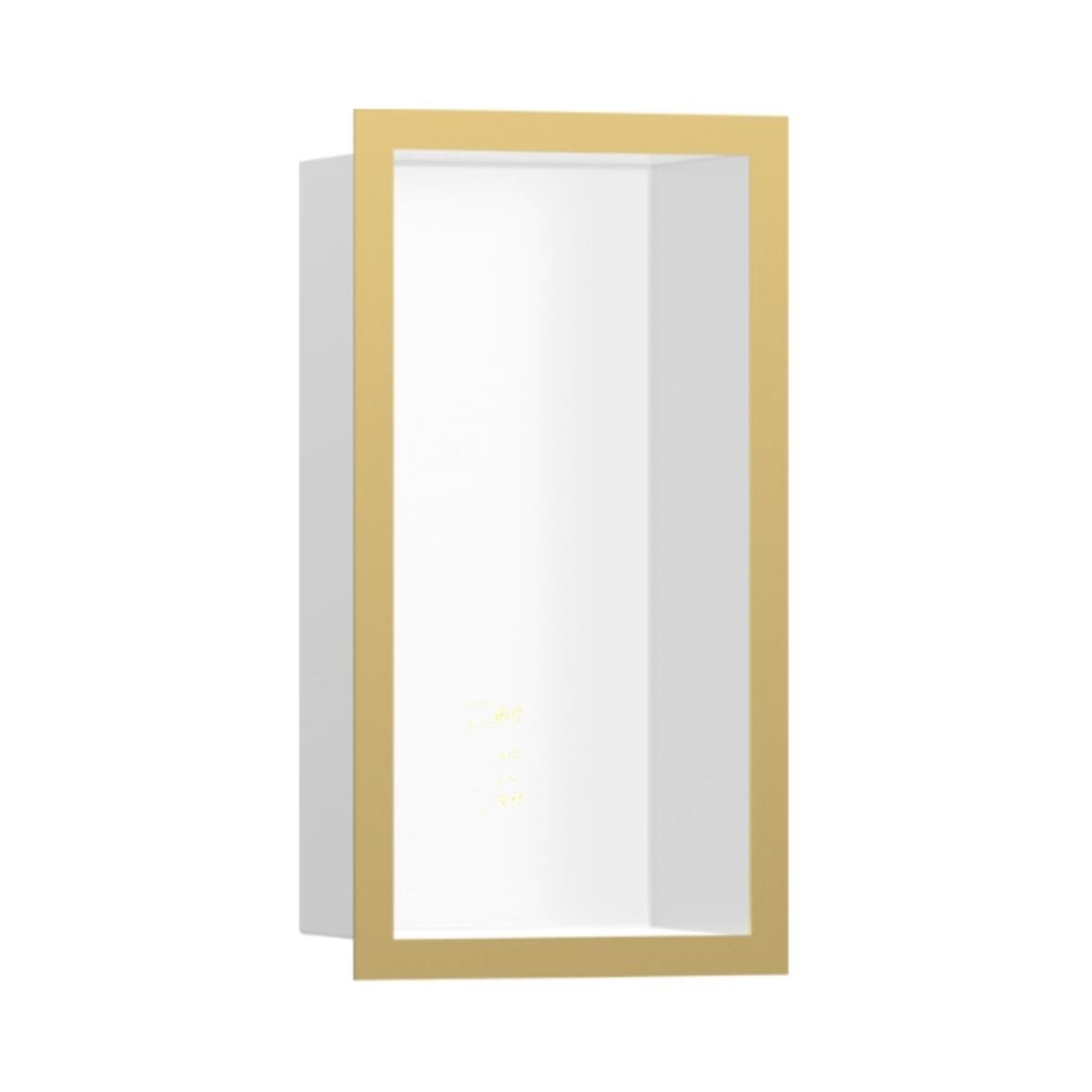 Hansgrohe XtraStoris Individual Duvar nişi Satin Beyaz tasarım çerçeveli 300/150/100 Parlak Altın Optik