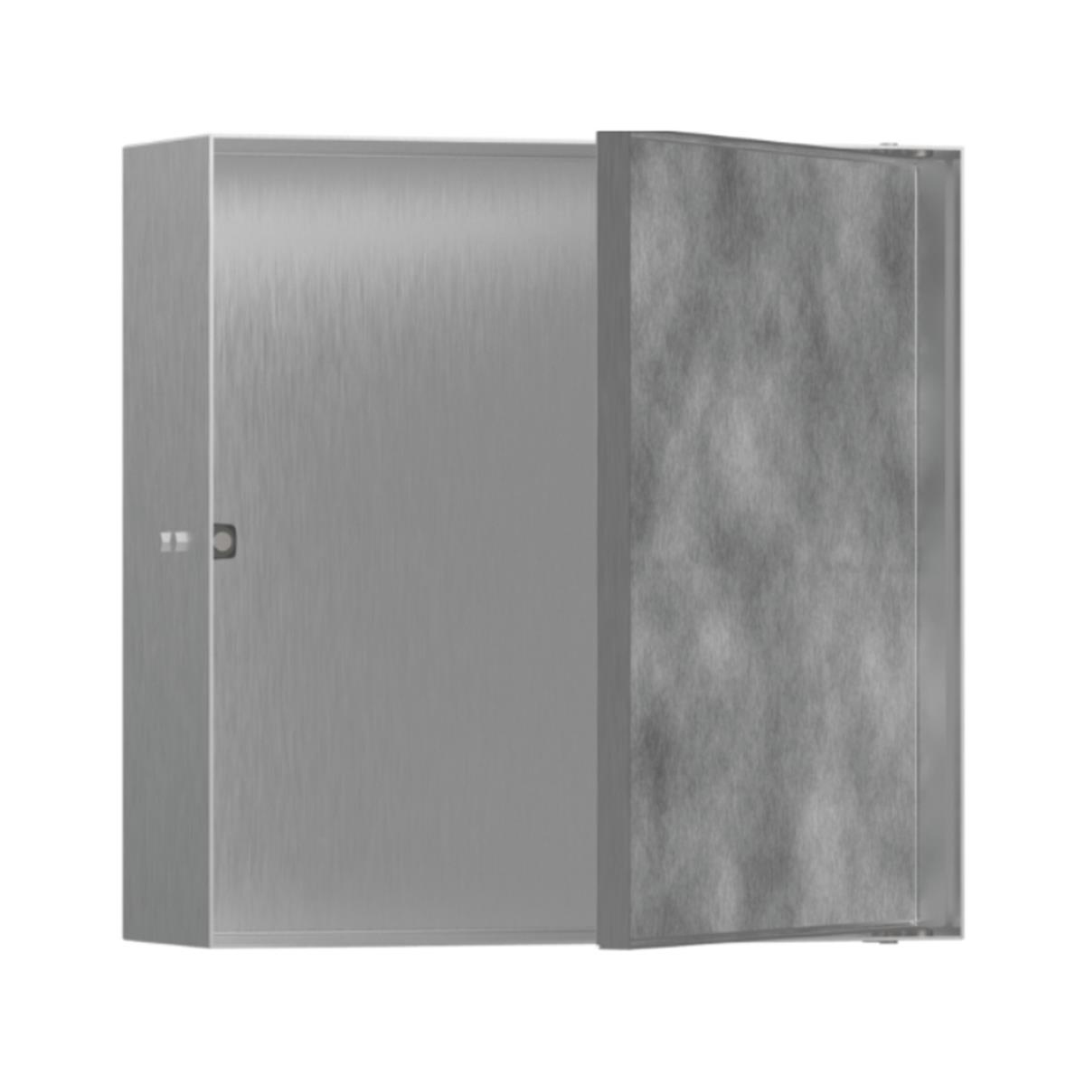 Hansgrohe XtraStoris Rock Duvar nişi seramik kaplanabilir kapak ile 300/300/100 Mat Paslanmaz Çelik