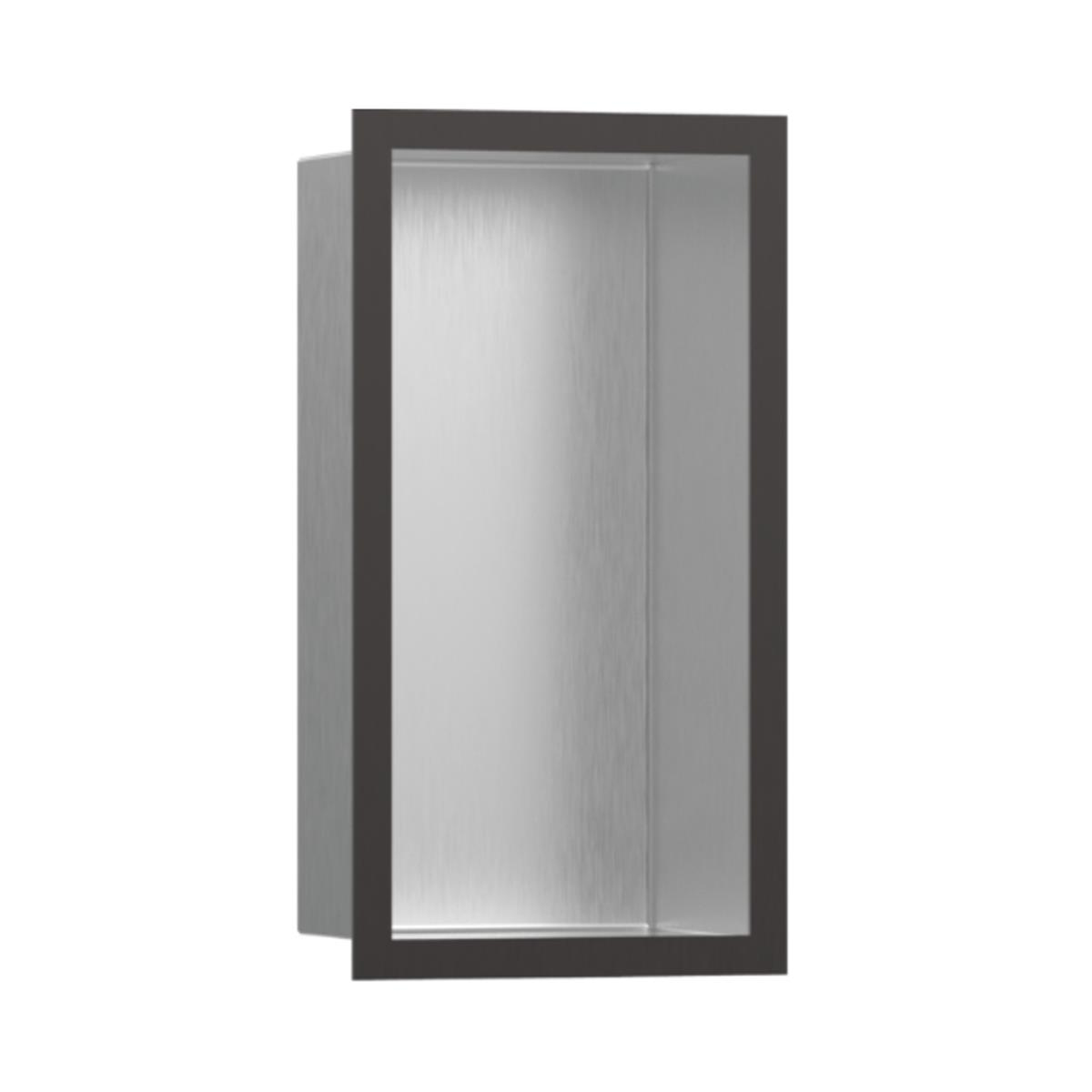 Hansgrohe XtraStoris Individual Duvar nişi Paslanmaz Çelik tasarım çerçeveli 300/150/100 Mat Siyah Krom