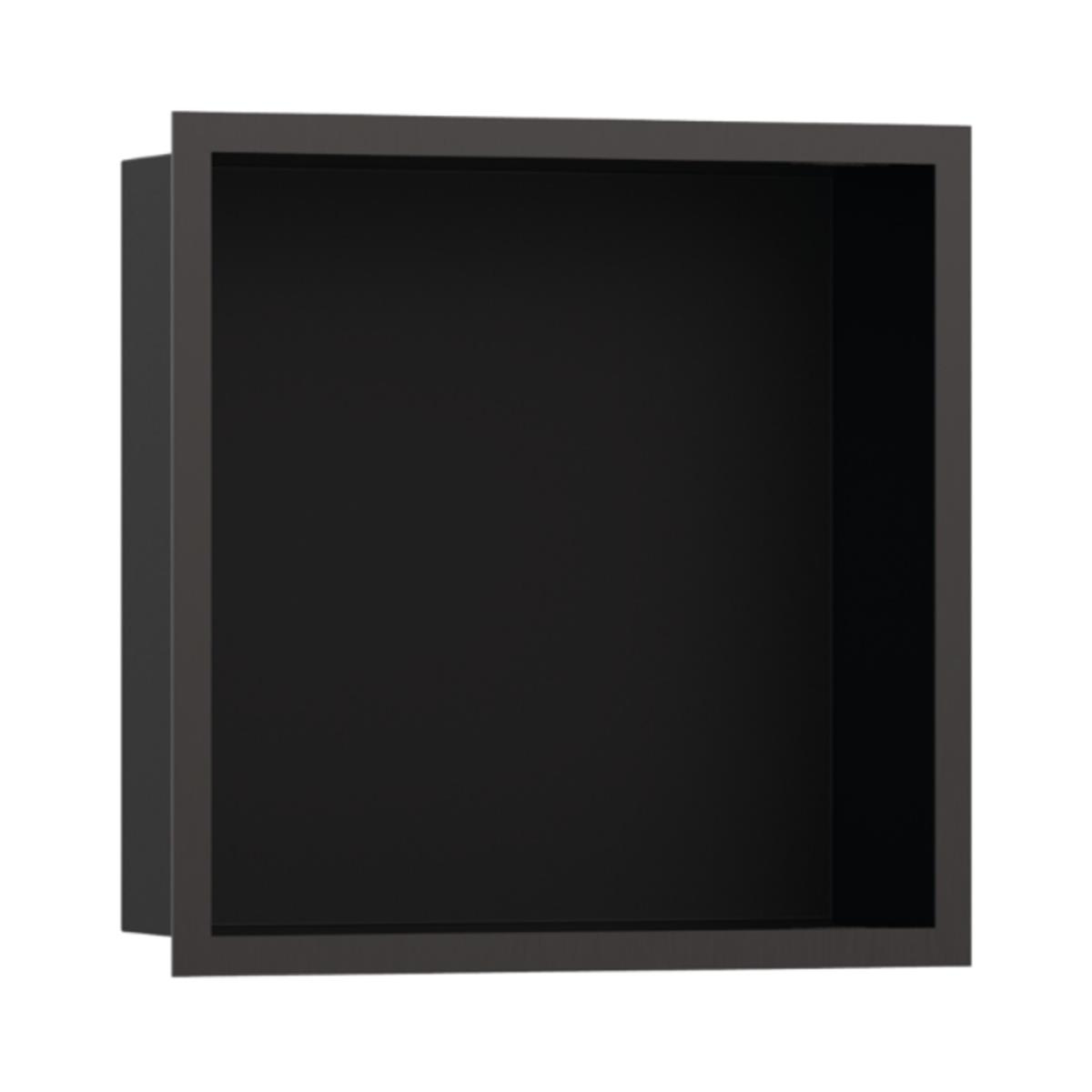 Hansgrohe XtraStoris Individual Duvar nişi Satin Siyah tasarım çerçeveli 300/300/100 Mat Siyah Krom