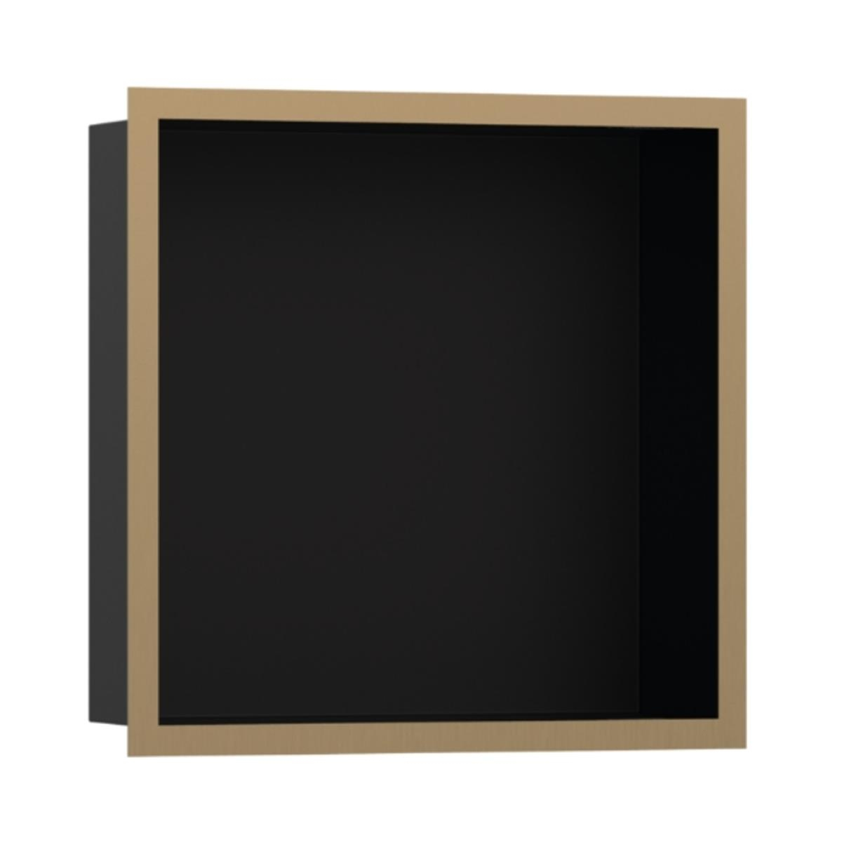 Hansgrohe XtraStoris Individual Duvar nişi Satin Siyah tasarım çerçeveli 300/300/100 Mat Bronz