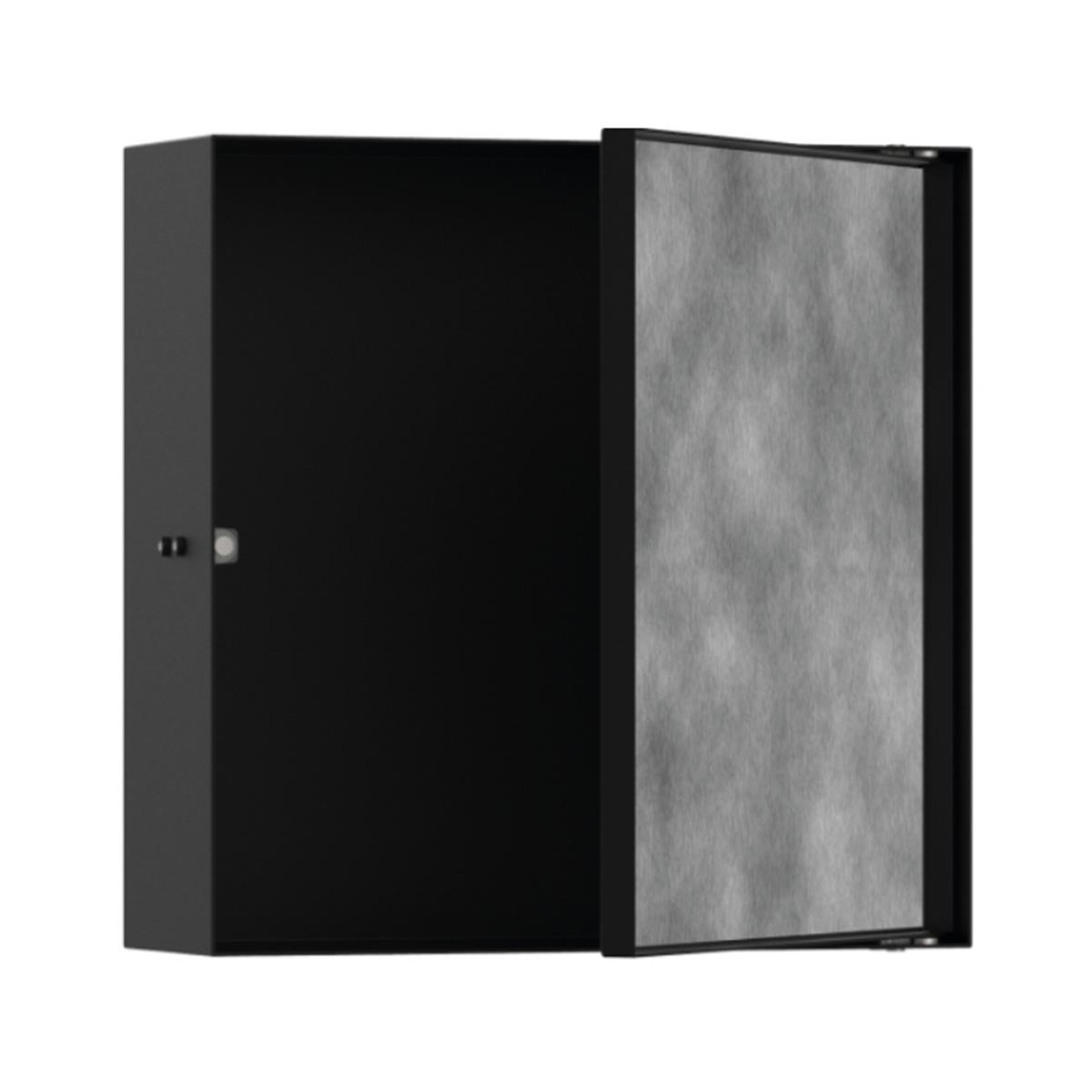 Hansgrohe XtraStoris Rock Duvar nişi seramik kaplanabilir kapak ile 300/300/100 Satin Siyah