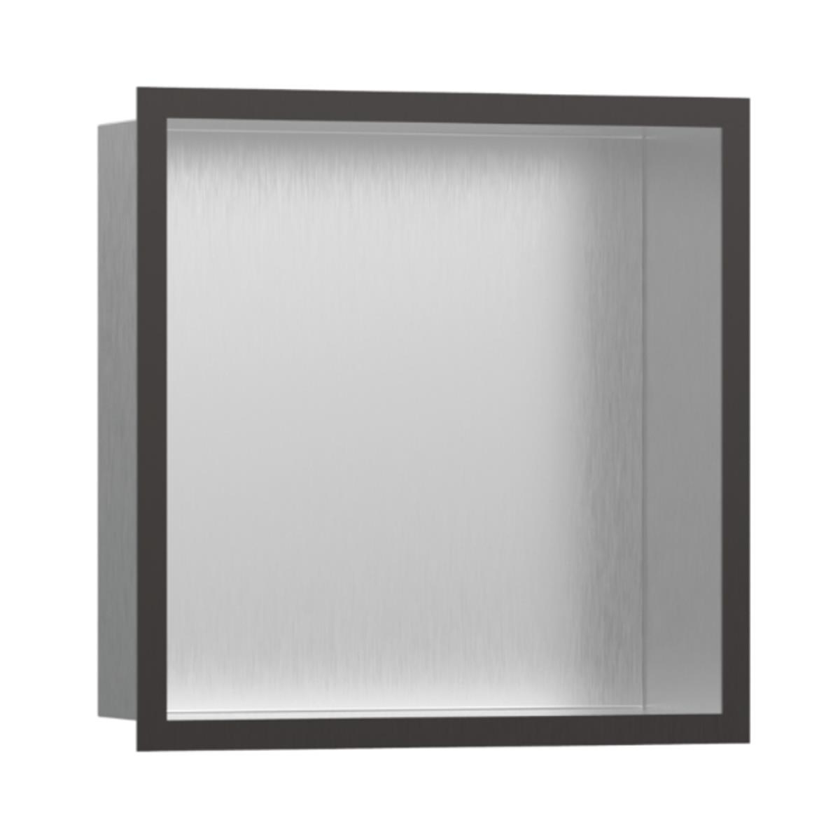 Hansgrohe XtraStoris Individual Duvar nişi Paslanmaz Çelik tasarım çerçeveli 300/300/100 Mat Siyah Krom