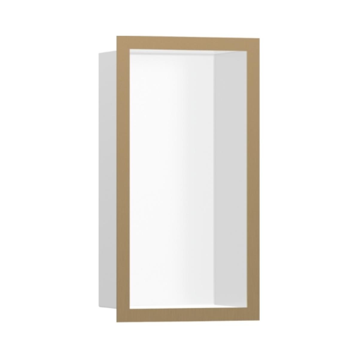 Hansgrohe XtraStoris Individual Duvar nişi Satin Beyaz tasarım çerçeveli 300/150/100 Mat Bronz