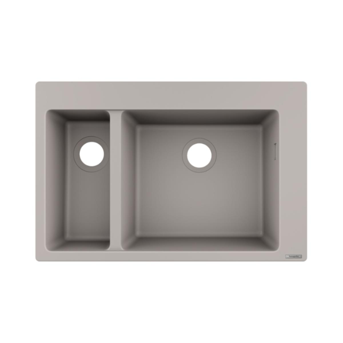 Hansgrohe S510-F635 SilicaTec Ankastre Granit Eviye 180/450 Beton Grisi