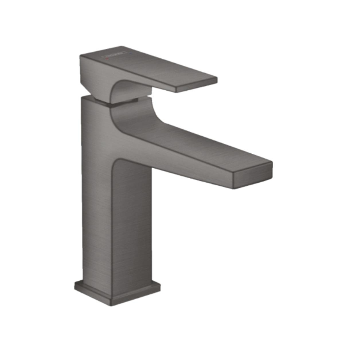 Hansgrohe Metropol Tek kollu lavabo Bataryası 110 çubuk volan ve bas-aç gider seti ile Mat Siyah