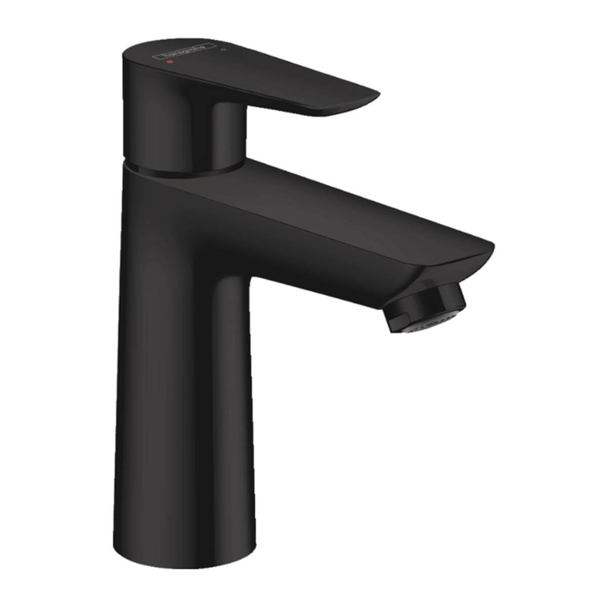Hansgrohe Talis E Tek Kollu Lavabo Bataryası 110 Kumandalı Satin Siyah