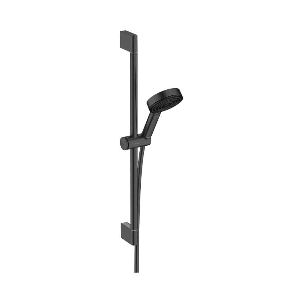 Pulsify Select S Duş seti 105 3jet Relaxation, 65 cm duş barı ile Satin Siyah