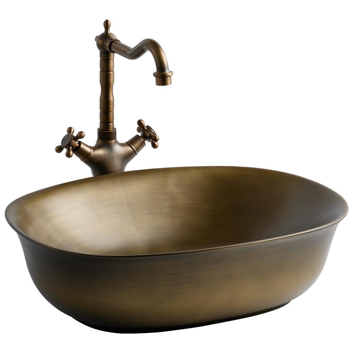 Lena EH-4600BR Tezgah Üstü Lavabo Bronz