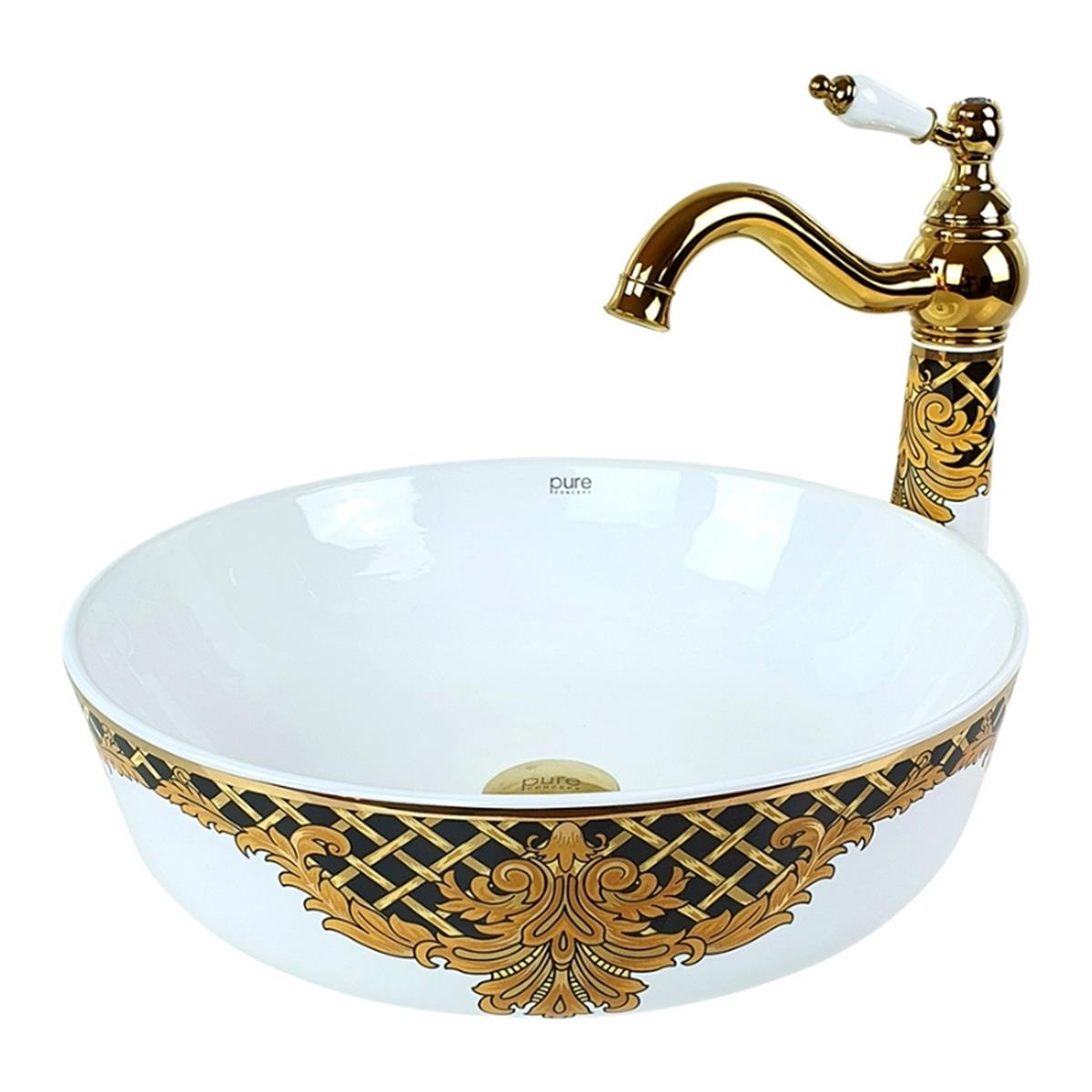 Pure Concept Kleopatra Beyaz Altın Çanak Lavabo