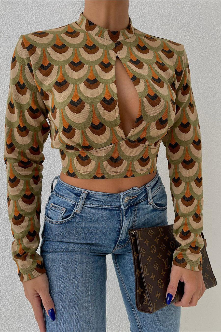 S2Y3018Autumn Cut Out Bluz 3018-08