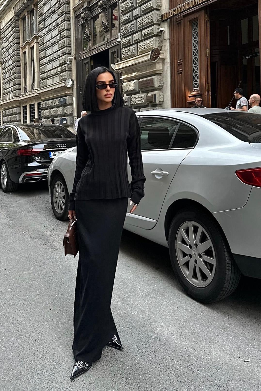 S5K9969Darcy Etek Bluz Triko Takım 9969