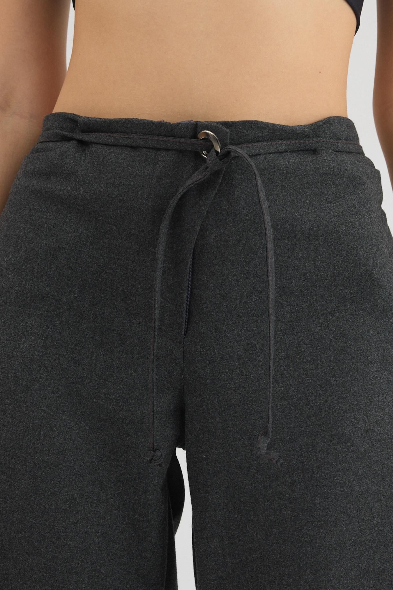 S6K0126CRKemer Detaylı Basic Geniş Paça Pantolon  0126