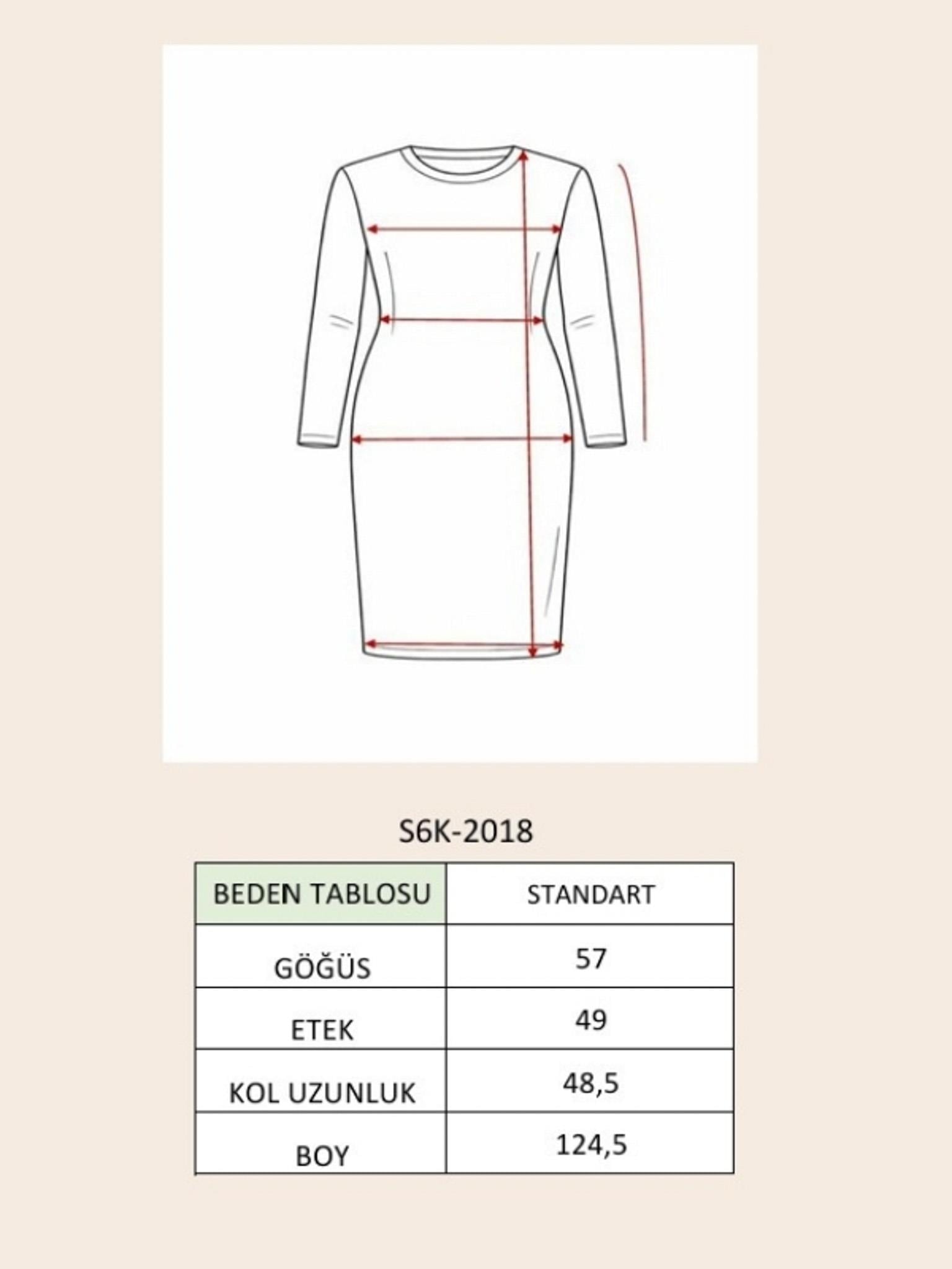 S6K2018CHSalaş Balıkçı Yaka Uzun Triko Elbise 2018