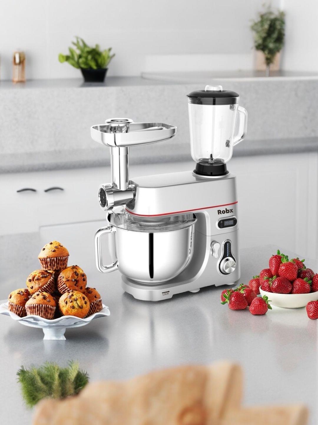 Robx Sr50 Döküm Gövde 7 Litre Hamur Yoğurma Kıyma Çekme Blender Mixer Set