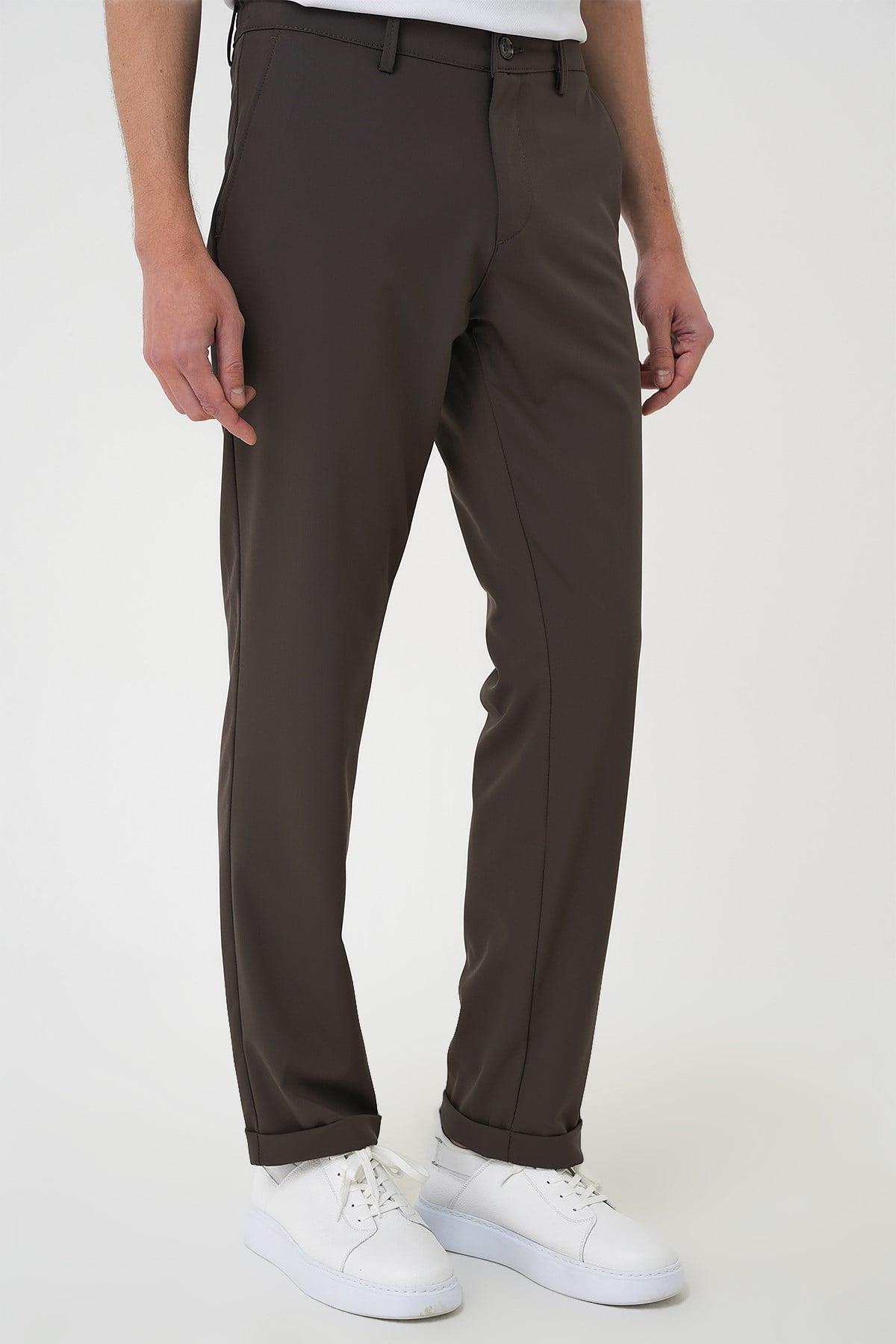 Comfort Fit Rahat Kalıp Beli Lastikli Toprak Jogger Pantolon  P 1185