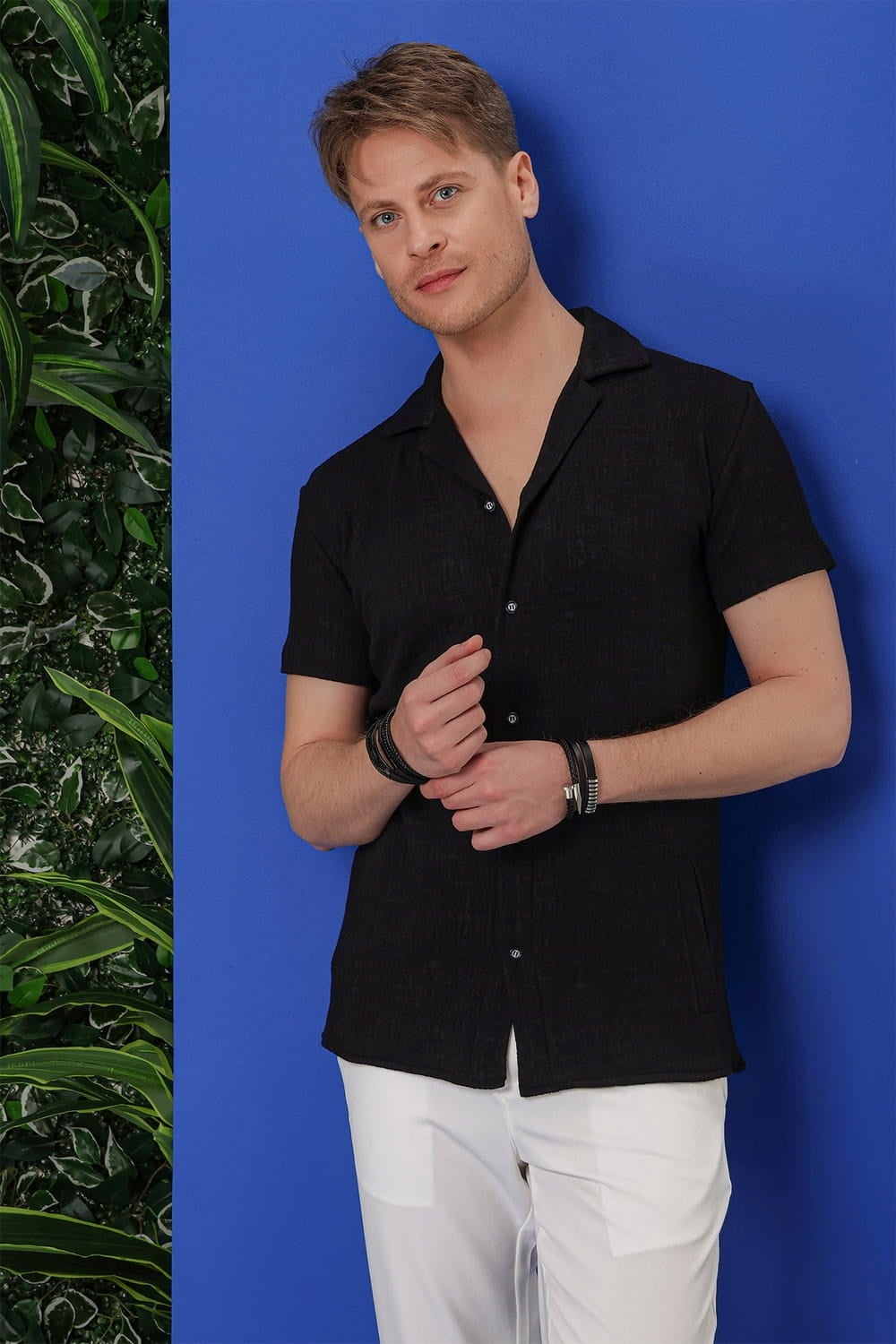 G 1535 Slim Fit Siyah Klasik Gömlek