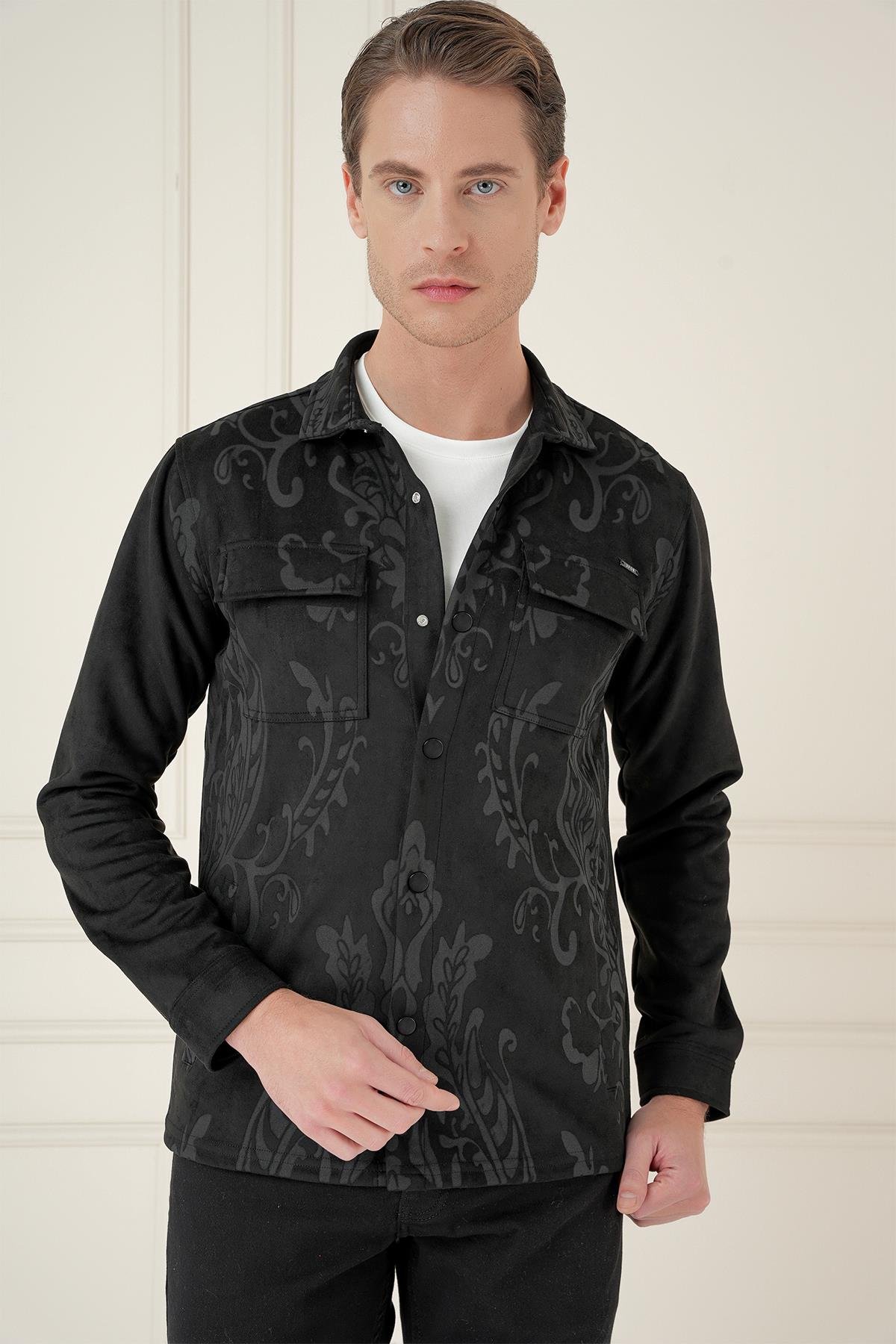 G 1578 Slim Fit Siyah Klasik Gömlek