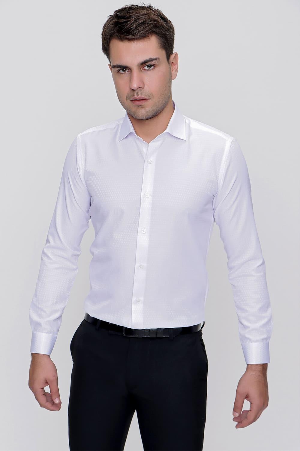 GK 627 Beyaz Klasik Gömlek