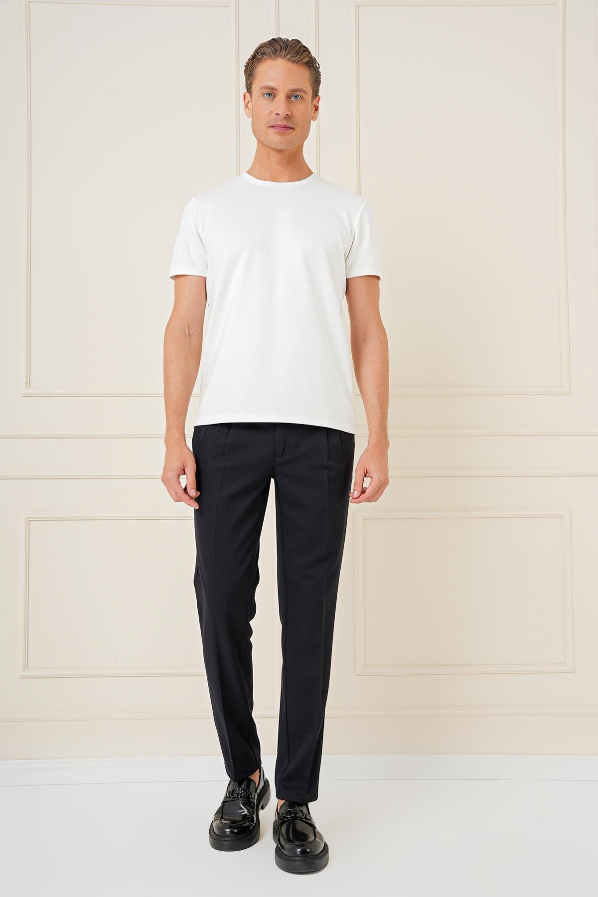 P 1164 Slim Fit Siyah Klasik Pantolon